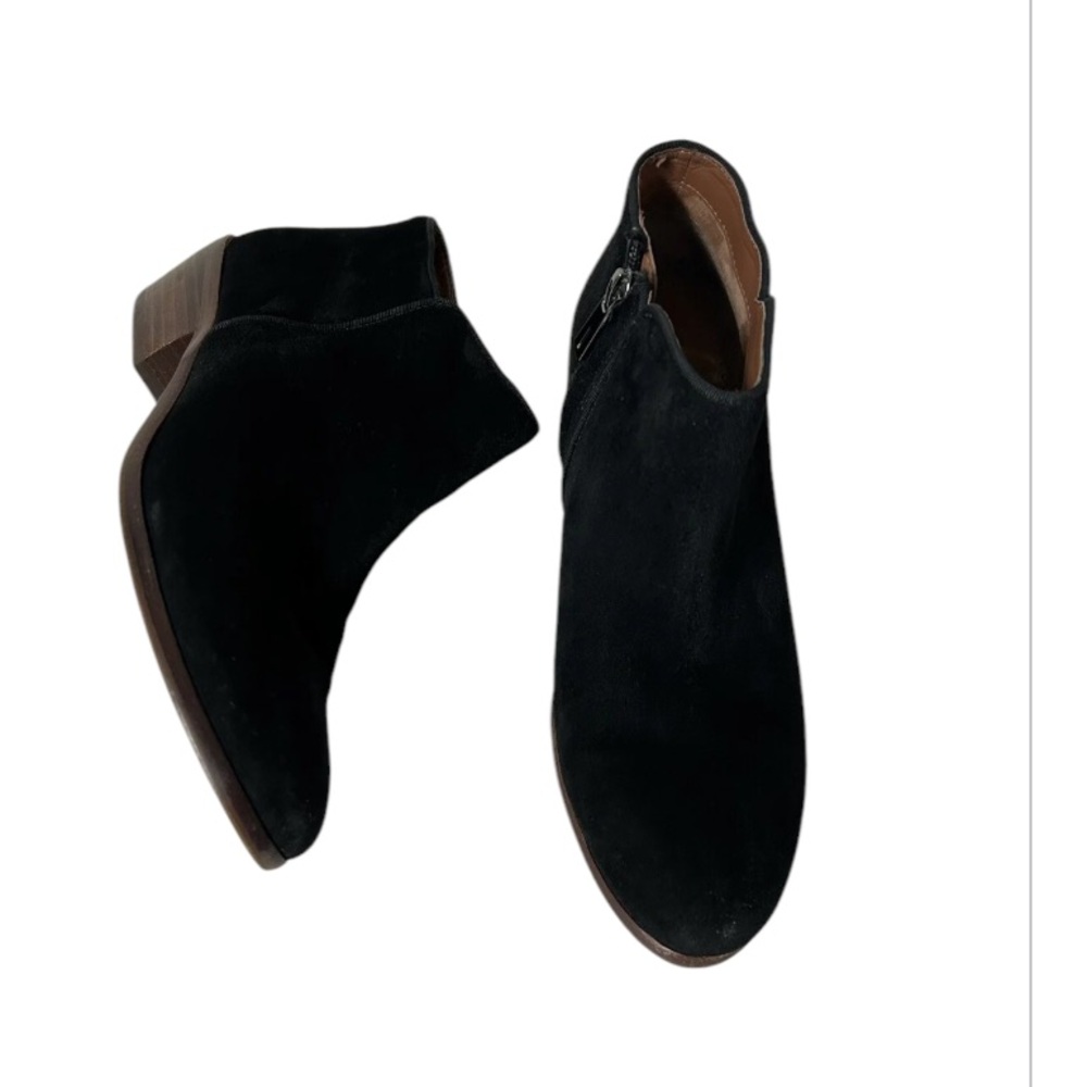 SAM EDELMAN Preowned Size 8.5 BLACK‎ SUEDE ANKLE BOOTS Casual comfy wear